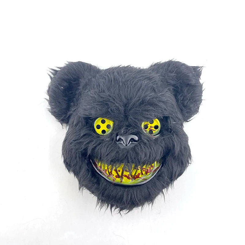 Scary Neon Light Mask – Killer Bear LED Cosplay for Halloween