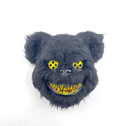 Scary Neon Light Mask – Killer Bear LED Cosplay for Halloween