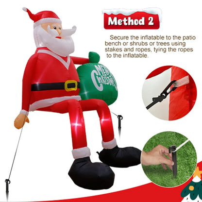 Outdoor LED Santa 245cm Xmas Decor