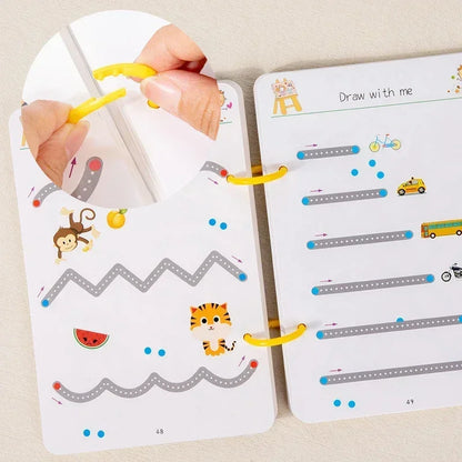 Reusable Magic Tracing Workbook – Montessori Handwriting & Drawing Practice Book for Children