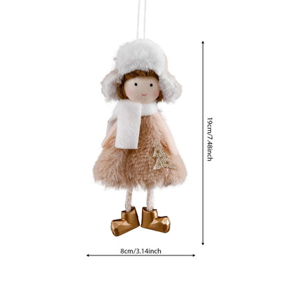 Christmas Angel Girl Plush Ornament – Hanging Tree Decoration & Kids Gift