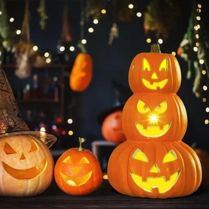 Halloween LED Pumpkin Lantern – Spooky Jack-O’Lantern Ghost Lights for Home, Garden & Party Décor