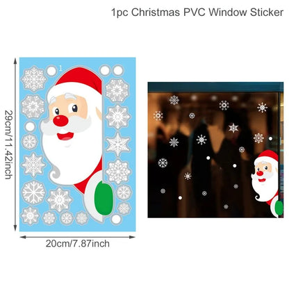 Christmas Window Stickers Christmas Wall Sticker Room Wall Decals Merry Christmas Decors For Home New Year Stickers 2025
