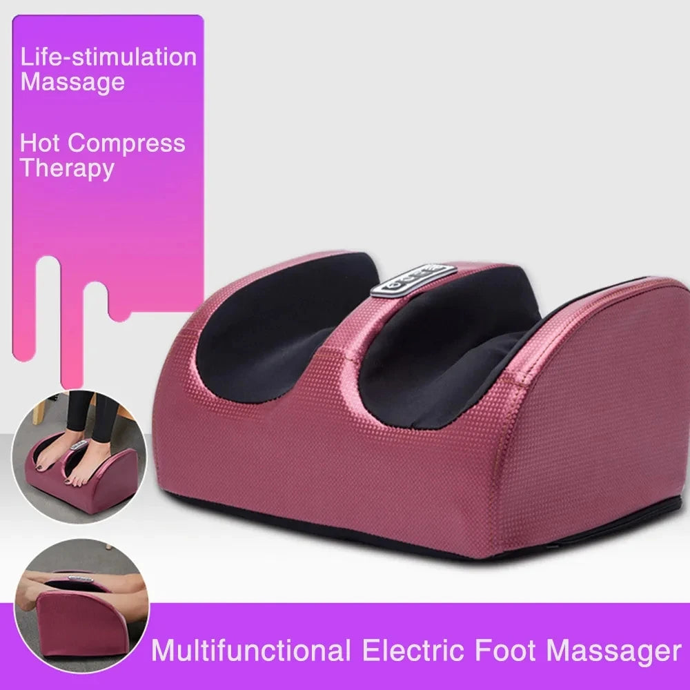 Hot Compression Electric Foot Massager – Shiatsu Heating Therapy Roller for Muscle Relief & Fatigue Recovery Spa Machine