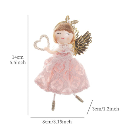 Christmas Angel Girl Plush Ornament – Hanging Tree Decoration & Kids Gift
