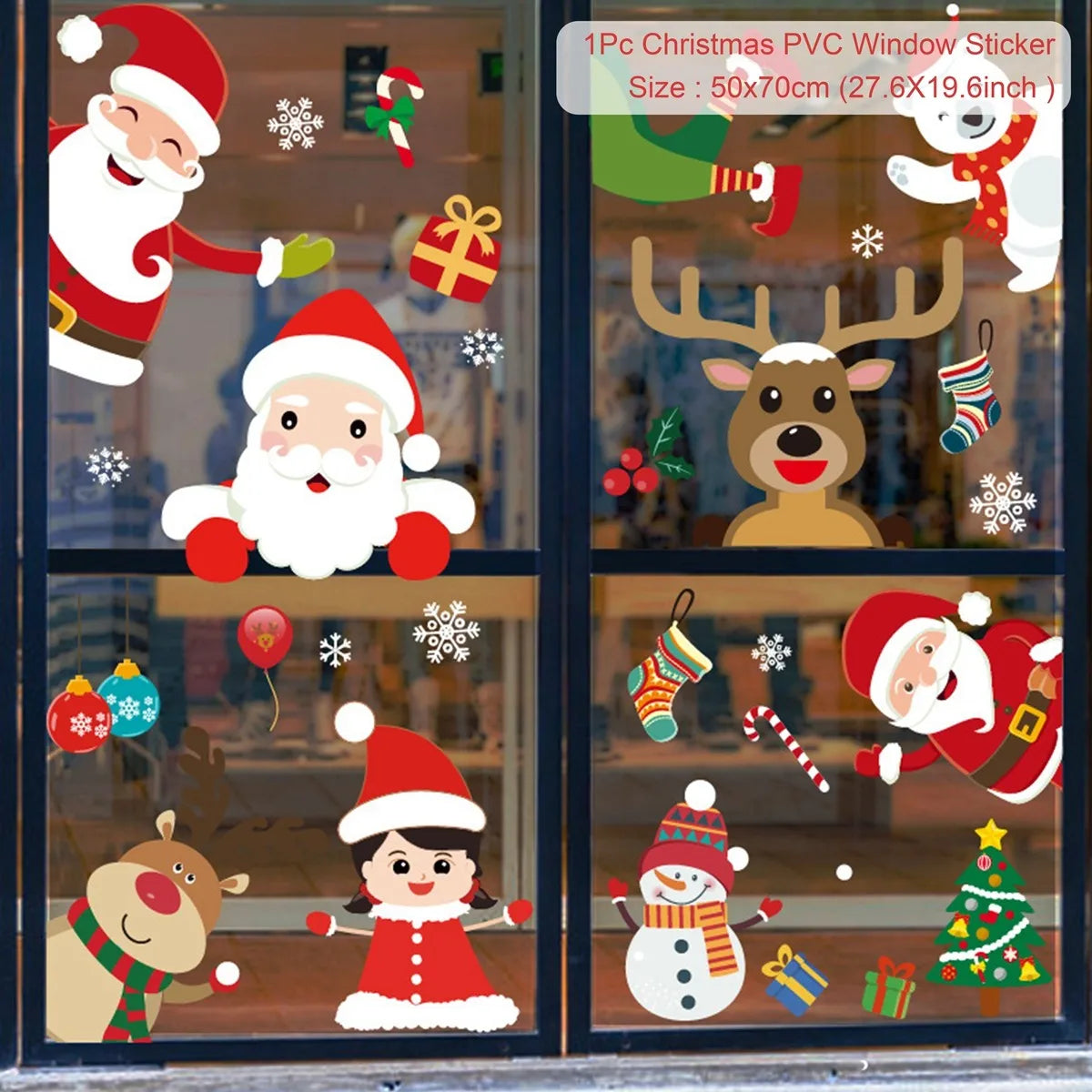 Christmas Window Stickers Christmas Wall Sticker Room Wall Decals Merry Christmas Decors For Home New Year Stickers 2025