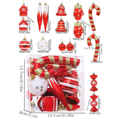 Christmas Candy Cane & Peppermint Baubles Set – Festive Hanging Ornaments for Tree & Holiday Décor