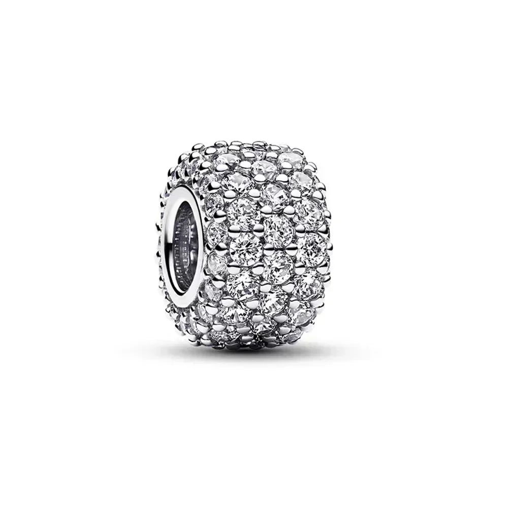 925 Sterling Silver Pink Daisy Flower Spacer Charms – Butterfly, Heart & Bird Beads for DIY Bracelet & Necklace Jewellery