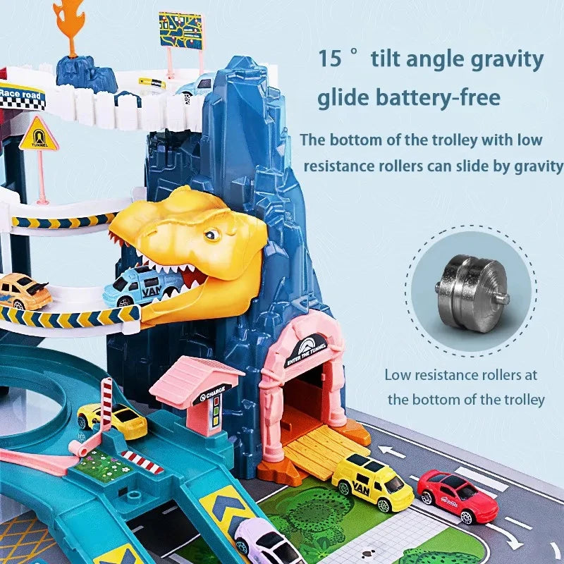 Lion Dinosaur Electric Railway Adventure Toy Set