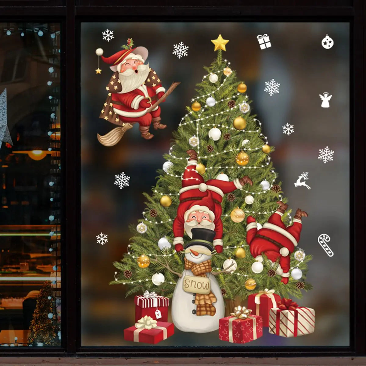 Christmas Window Stickers Christmas Wall Sticker Room Wall Decals Merry Christmas Decors For Home New Year Stickers 2025