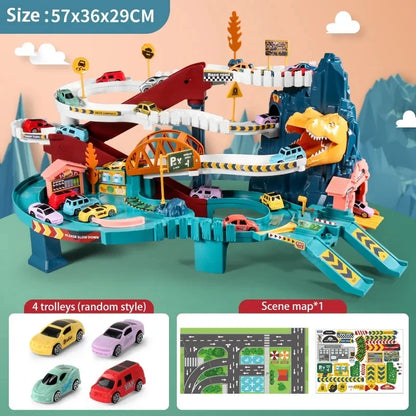 Lion Dinosaur Electric Railway Adventure Toy Set