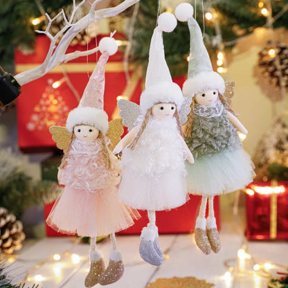 Christmas Angel Girl Plush Ornament – Hanging Tree Decoration & Kids Gift