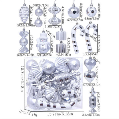 Christmas Candy Cane & Peppermint Baubles Set – Festive Hanging Ornaments for Tree & Holiday Décor