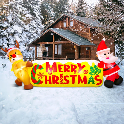 Merry Santa Sleigh Arch LED Inflatable | Christmas Outdoor & Garden Decoration