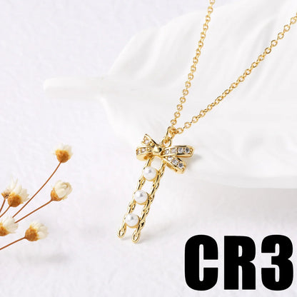 ASJEWELRY White Pearl Shell Bee & CZ Crystal Heart Necklace for Women – Elegant Zircon Jewellery Gift