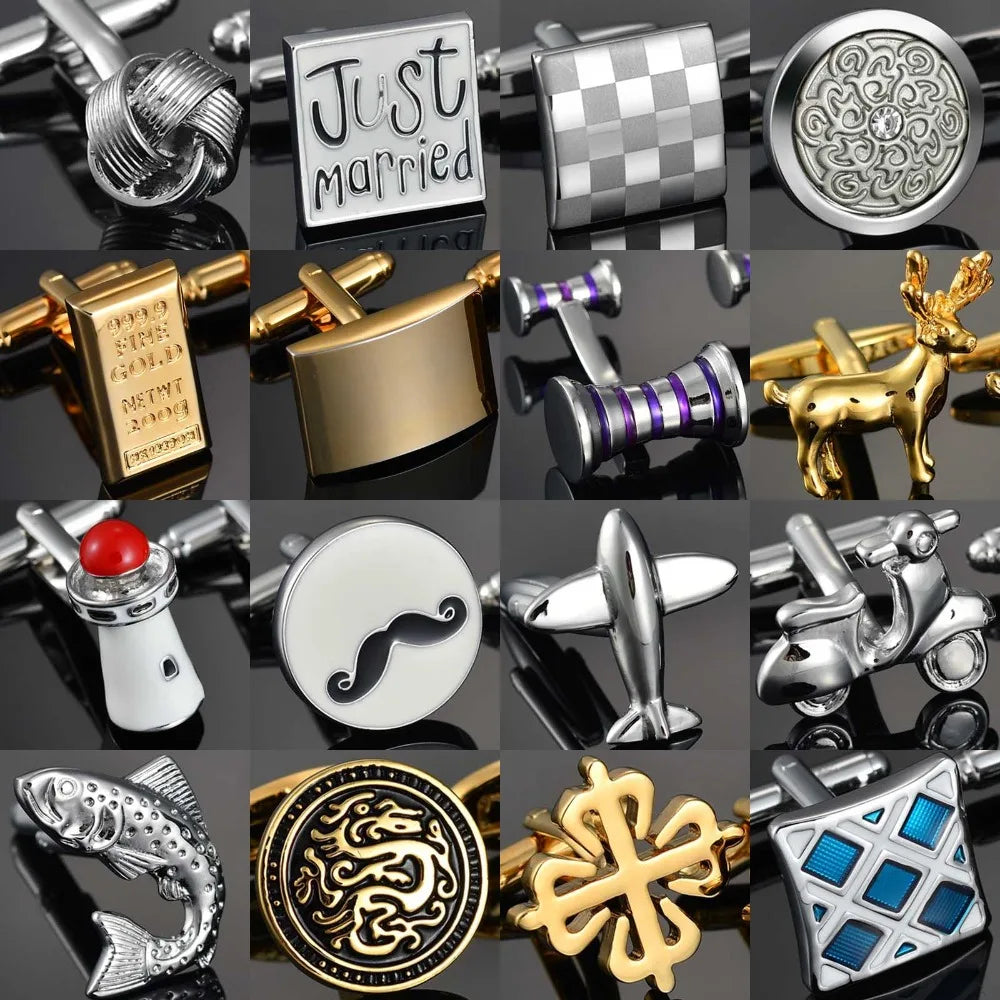 Luxury Enamel Copper Laser-Cut Lattice Cufflinks with Gemstone & Dragon Design – Premium French Shirt Cuff Links for Men’s Weddings & Formal Suits