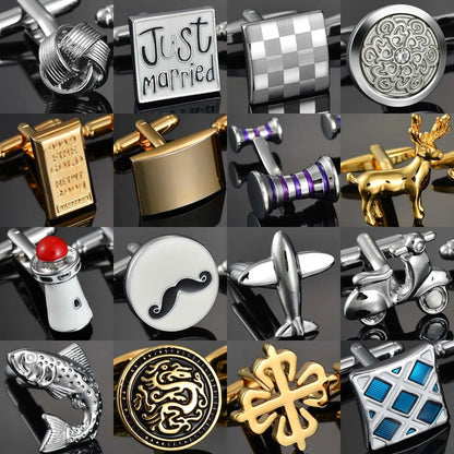 Luxury Enamel Copper Laser-Cut Lattice Cufflinks with Gemstone & Dragon Design – Premium French Shirt Cuff Links for Men’s Weddings & Formal Suits