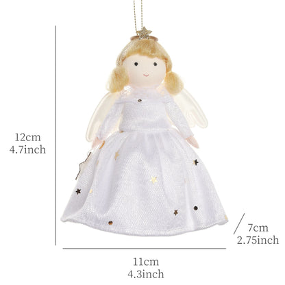 Christmas Angel Girl Plush Ornament – Hanging Tree Decoration & Kids Gift