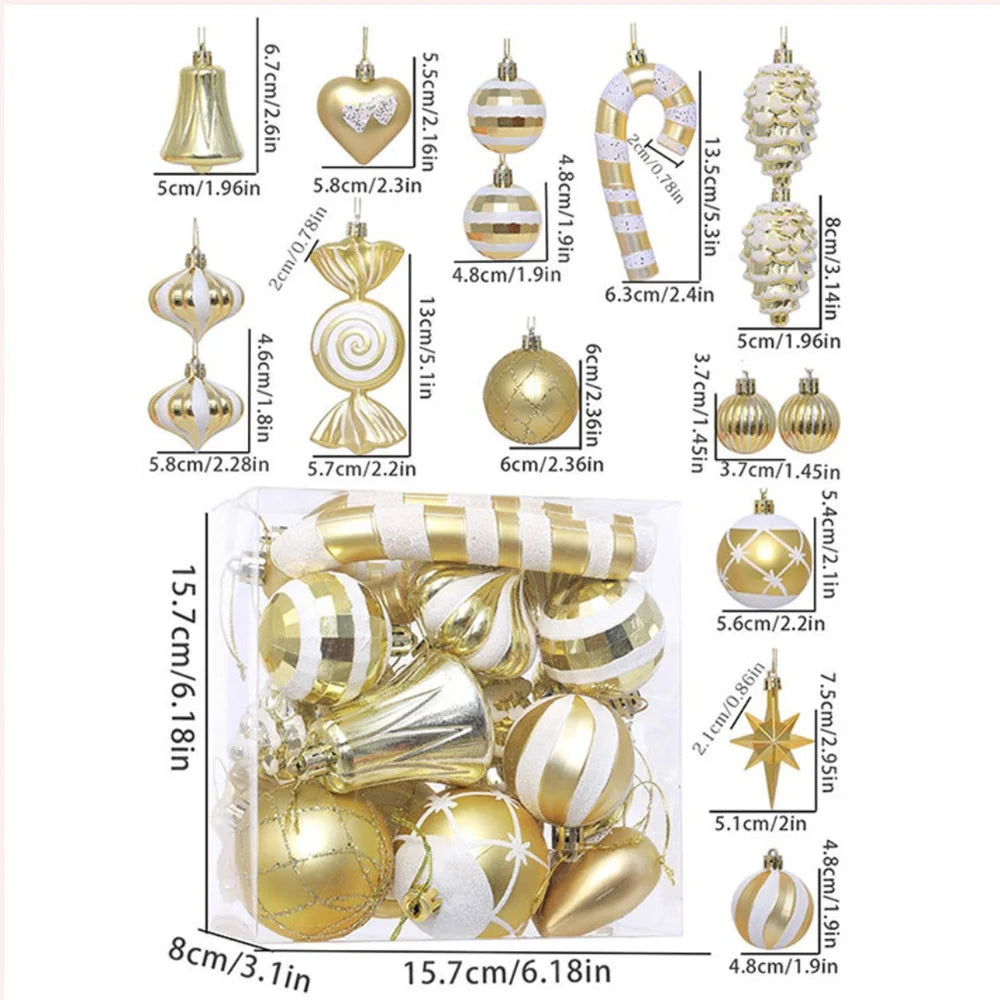 Christmas Candy Cane & Peppermint Baubles Set – Festive Hanging Ornaments for Tree & Holiday Décor