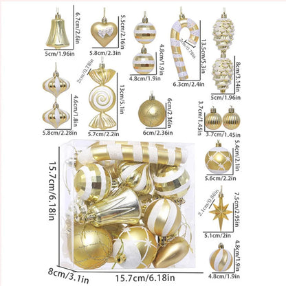 Christmas Candy Cane & Peppermint Baubles Set – Festive Hanging Ornaments for Tree & Holiday Décor