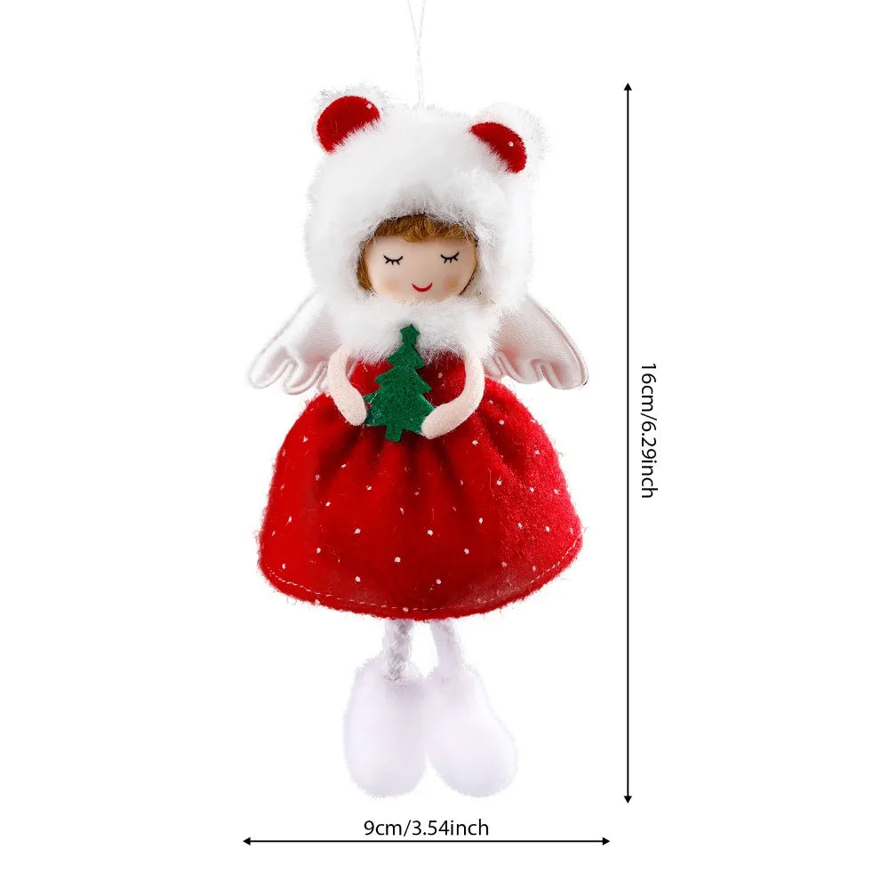 Christmas Angel Girl Plush Ornament – Hanging Tree Decoration & Kids Gift