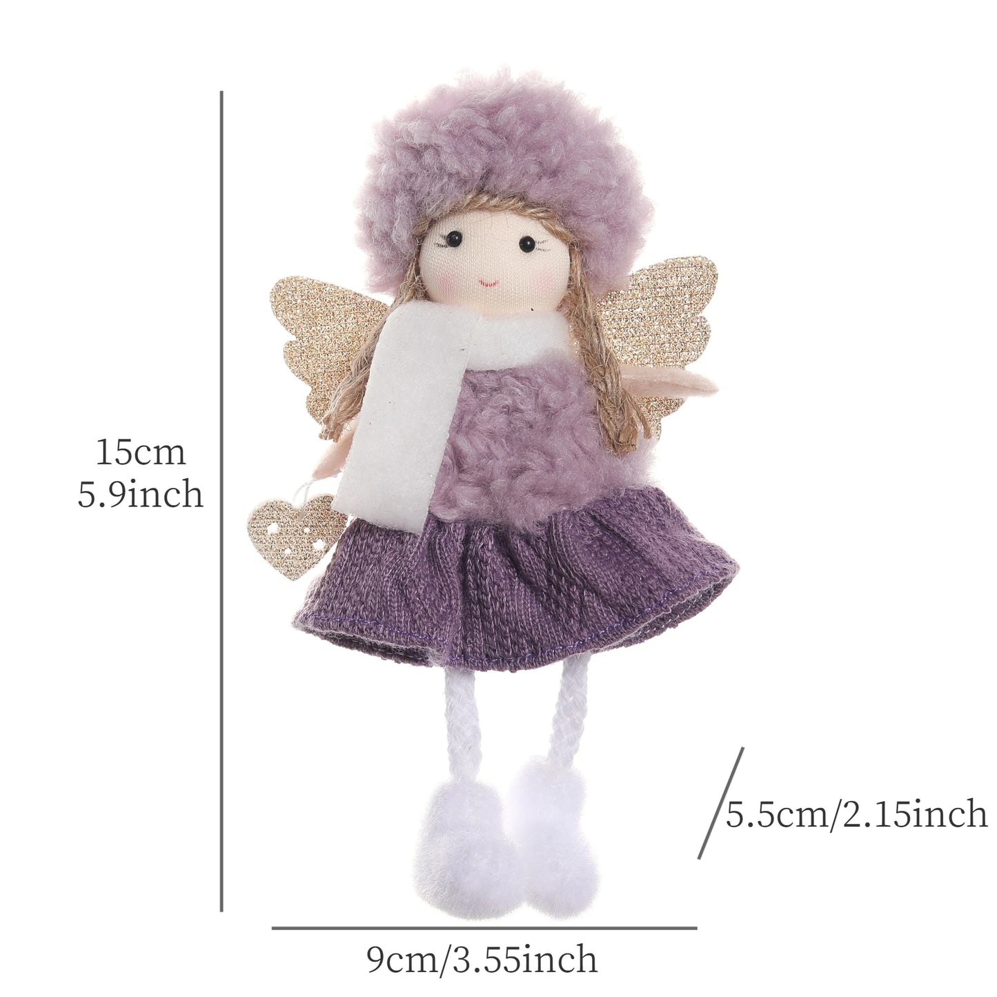 Christmas Angel Girl Plush Ornament – Hanging Tree Decoration & Kids Gift
