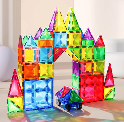 STEM Star Diamond Magnetic Tiles Montessori Construction Toy Set