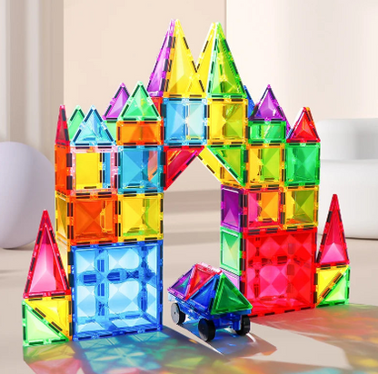 STEM Star Diamond Magnetic Tiles Montessori Construction Toy Set