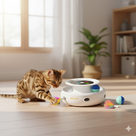 ROJECO 2-in-1 Interactive Pet Toy
