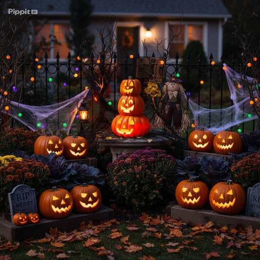 Halloween LED Pumpkin Lantern – Spooky Jack-O’Lantern Ghost Lights for Home, Garden & Party Décor