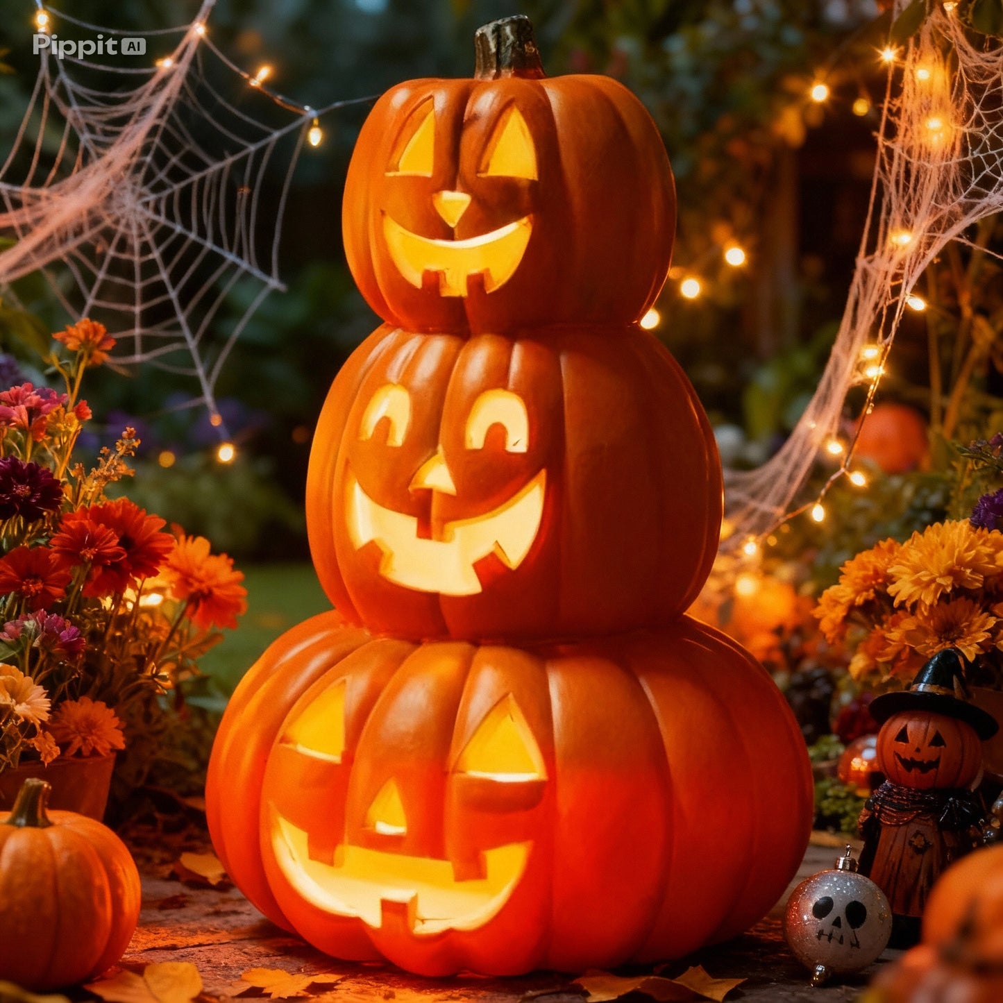 Halloween LED Pumpkin Lantern – Spooky Jack-O’Lantern Ghost Lights for Home, Garden & Party Décor