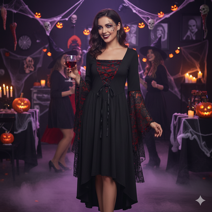 Gothic Halloween Witch Vampire Dress