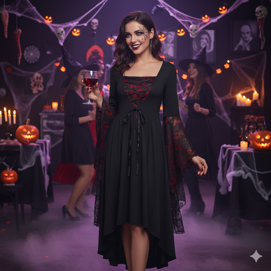 Gothic Halloween Witch Vampire Dress